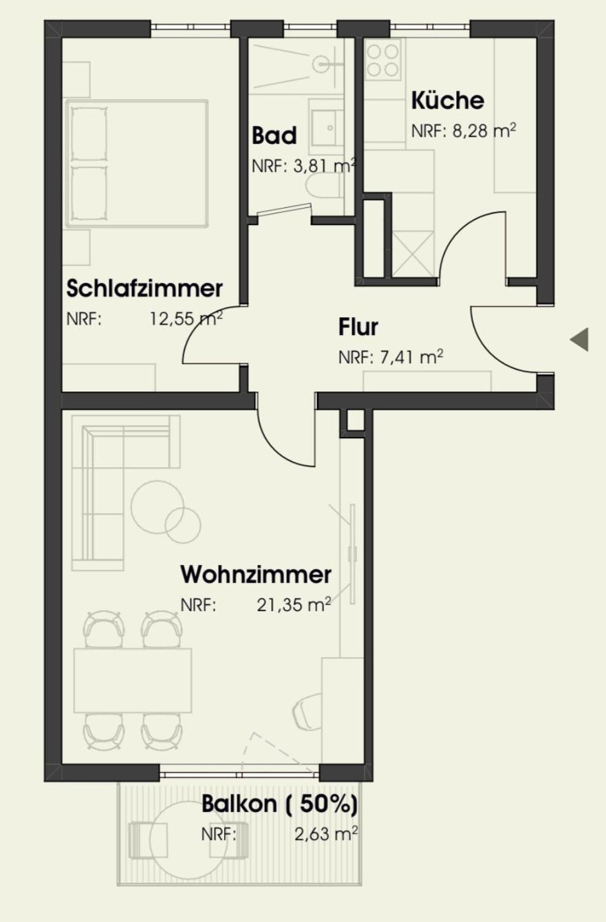 New-York Appartment, 2 Zimmer, Zentral Naehe Bahnhof Wilhelmshoehe Кассель Экстерьер фото